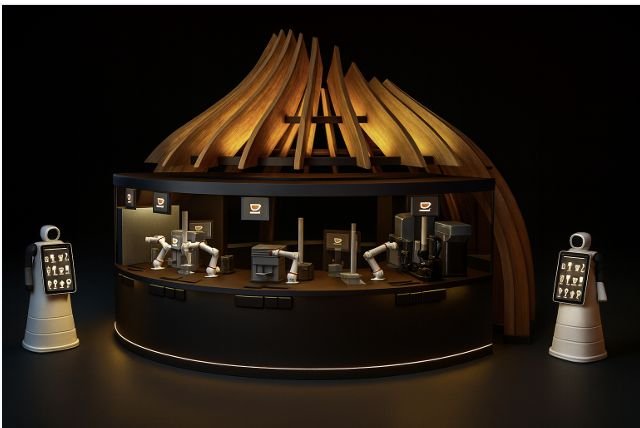 RoboCafé Automated Coffee Station - Full Setup